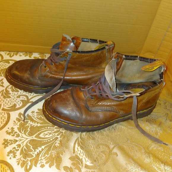 Vintage Doc Martens Brown Leather Boots Mens size 8 US Made in England - Picture 9 of 9